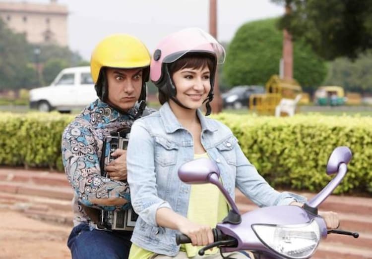Aamir Khan as PK and Anushka Sharma as Jaggu (Photo: IMDb)